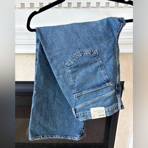 Agolde Women’s Ankle Cropped Jeans in Medium Blue Denim